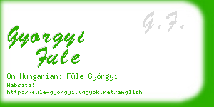 gyorgyi fule business card